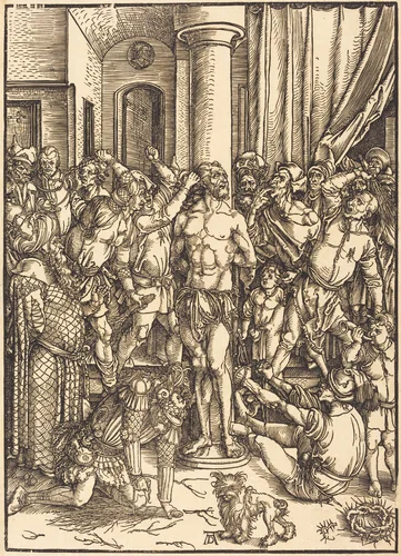 The Flagellation by Albrecht Dürer, print, 1497