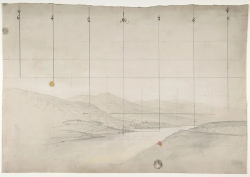 Design for a Stage Set at the Opéra, Paris by Eugène Cicéri, drawing, 1830-1890