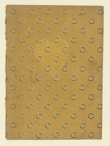 Blad met strooipatroon van cirkel in puntenfond by anonymous, print, 1750-1950