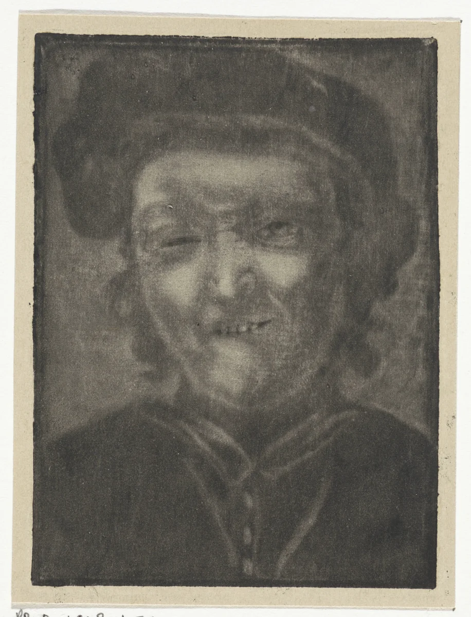 Man met een vertrokken gezicht by Eberhard Cornelis Rahms, print, 1854-1907