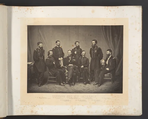 Sherman and His Generals by George N. Barnard, photograph, 1860-1869