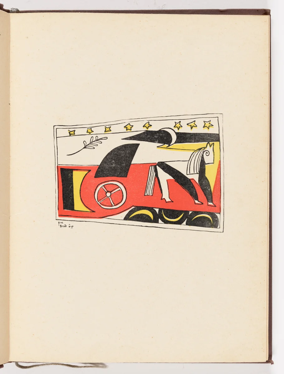 Plate (facing page 12) from Futuristy. Pervyi zhurnal' russkikh' futuristov' (Futurists: First Journal of the Russian Futurists) no. 1-2 by Vladimir Burliuk, illustrated book, 1914