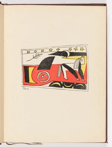 Plate (facing page 12) from Futuristy. Pervyi zhurnal' russkikh' futuristov' (Futurists: First Journal of the Russian Futurists) no. 1-2 by Vladimir Burliuk, illustrated book, 1914