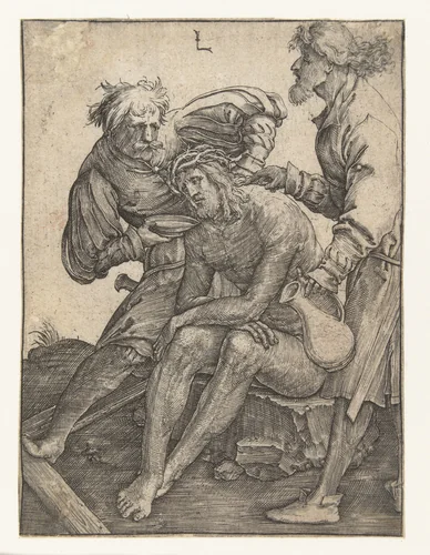 Soldaten geven Christus te drinken by Unknown, print, 1510-1514