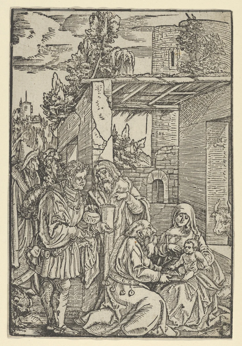 The Adoration of the Magi, from Ewangeli und Epistel by Hans Schäufelein, print, 1512