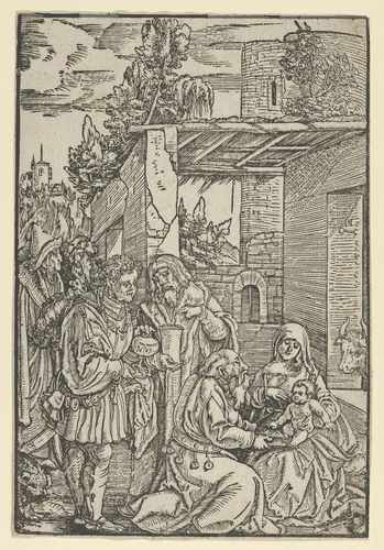 The Adoration of the Magi, from Ewangeli und Epistel by Hans Schäufelein, print, 1512