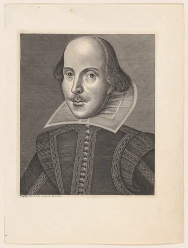 William Shakespeare by Martin Droeshout the Younger, print, 1800-1900