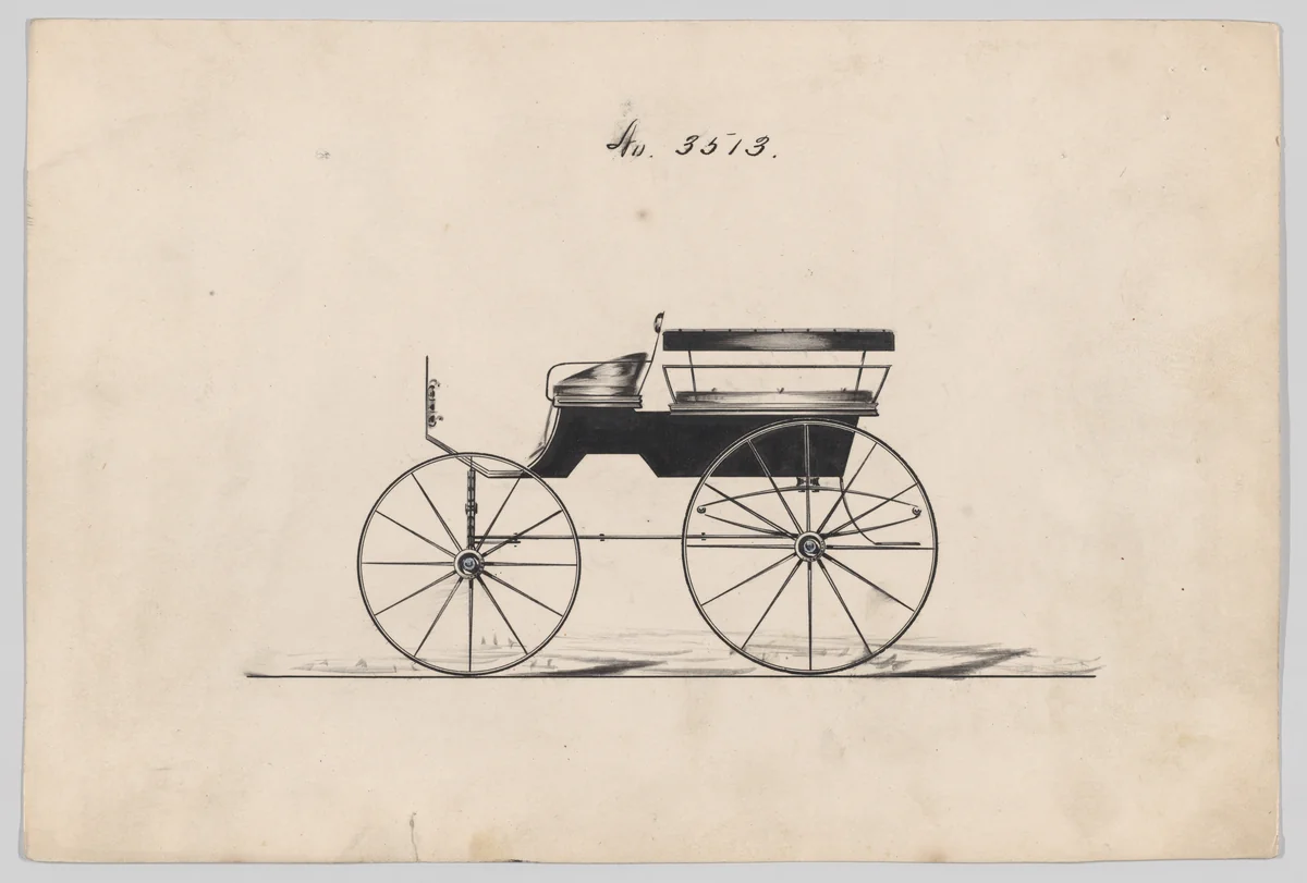 Design for Omnibus or Wagonette, no. 3513 by Brewster & Co., drawing, 1879