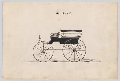 Design for Omnibus or Wagonette, no. 3513 by Brewster & Co., drawing, 1879