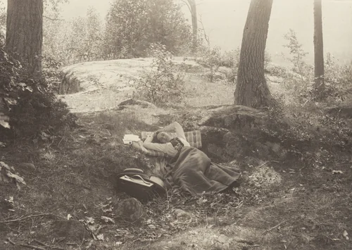 Emmy Obermeyer, Tea Island, Lake George by Alfred Stieglitz, photograph, 1893