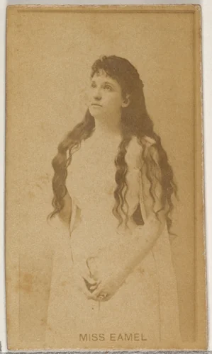Miss Eamel, from the Actors and Actresses series (N45, Type 8) for Virginia Brights Cigarettes by Allen & Ginter, photograph, 1885-1891