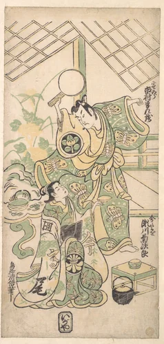 Scene from a Modified Soga Play by Torii Kiyomasu I, print, 1735-1755