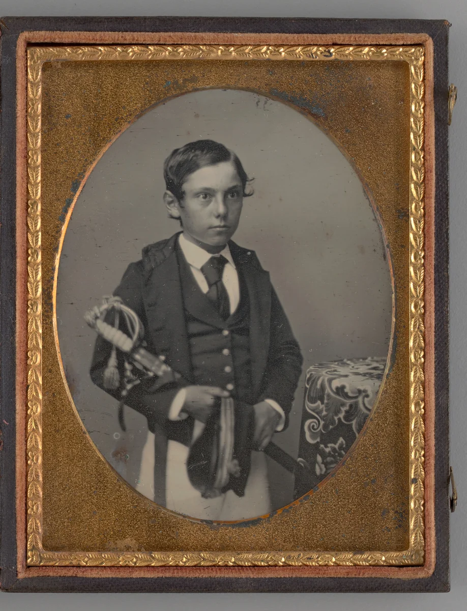 Untitled (Portrait of a Boy Holding a Sword) by Unknown maker, other, 1859