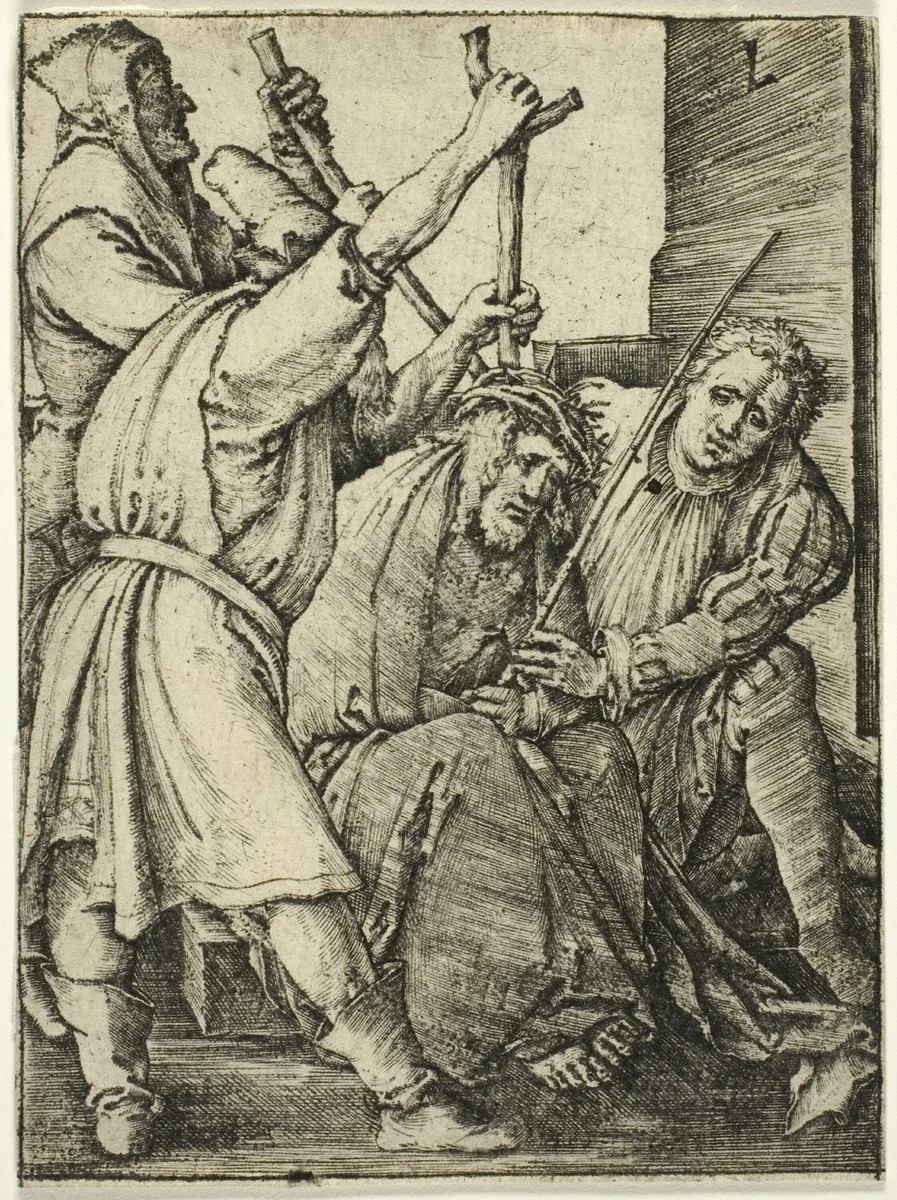 Christ Crowned with Thorns by Lucas van Leyden, print, 1507-1517