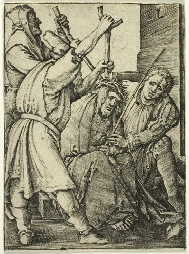 Christ Crowned with Thorns by Lucas van Leyden, print, 1507-1517
