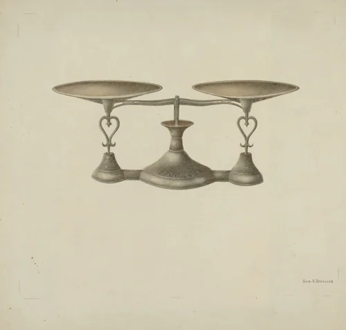 Shaker Scales by George V Vezolles, index of american design, 1941
