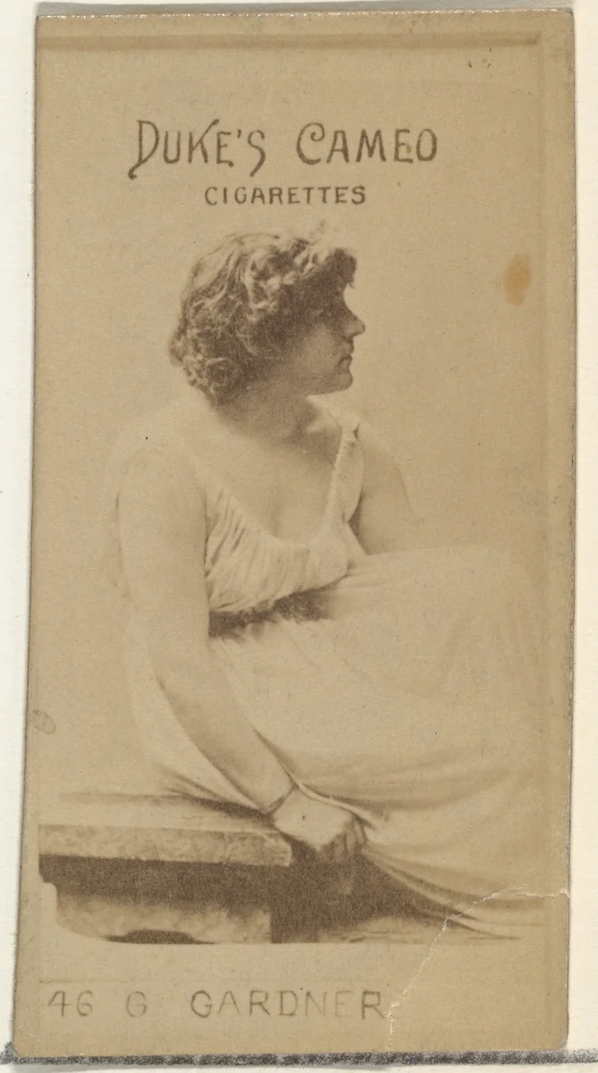 Card Number 46, Gertrude Gardner, from the Actors and Actresses series (N145-4) issued by Duke Sons & Co. to promote Cameo Cigarettes by W. Duke, Sons & Co., photograph, 1880-1889