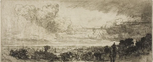 Out of Study Window by Francis Seymour-Haden, print, 1859