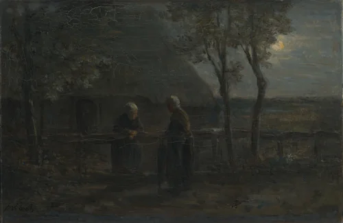 'Neighborly Gossip' by Jozef Israëls, painting, 1897