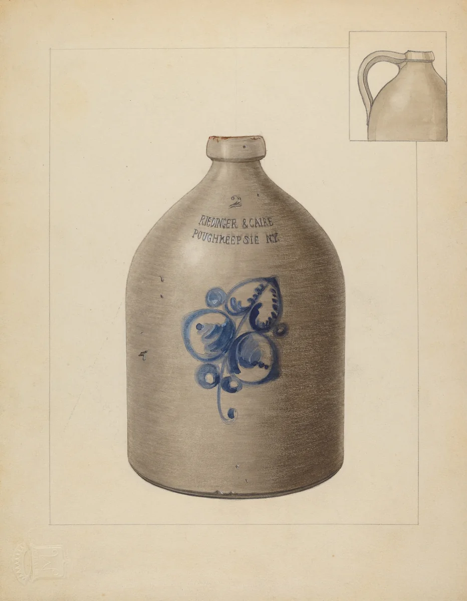 Jug by John Fisk, index of american design, 1937