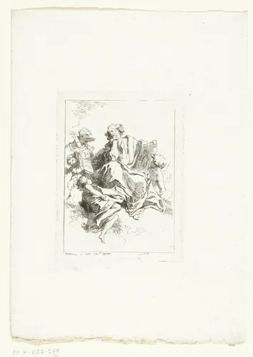 Evangelist Lucas by Jean Honoré Fragonard, print, 1763-1764