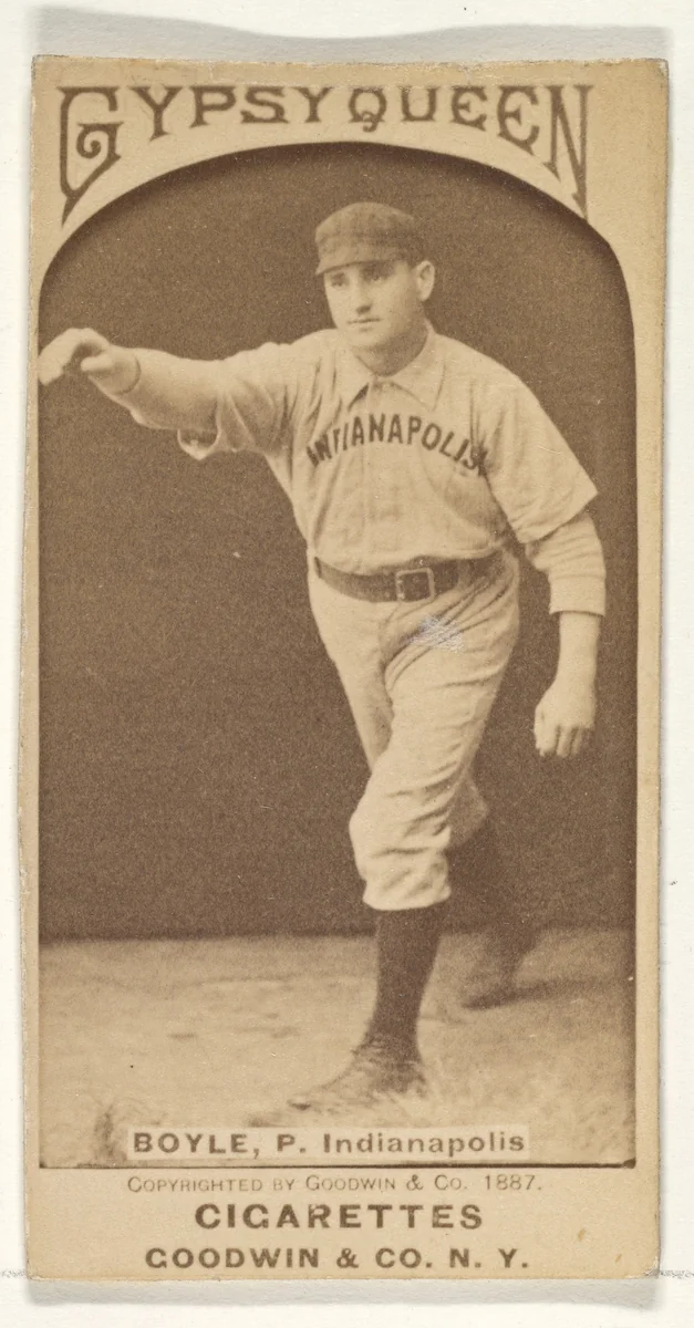 Boyle, Pitcher, Indianapolis, from the Old Judge series (N172) for Old Judge Cigarettes by Goodwin & Company, photograph, 1887