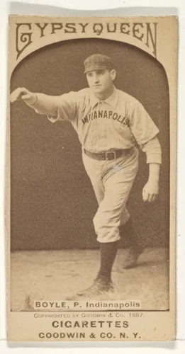 Boyle, Pitcher, Indianapolis, from the Old Judge series (N172) for Old Judge Cigarettes by Goodwin & Company, photograph, 1887