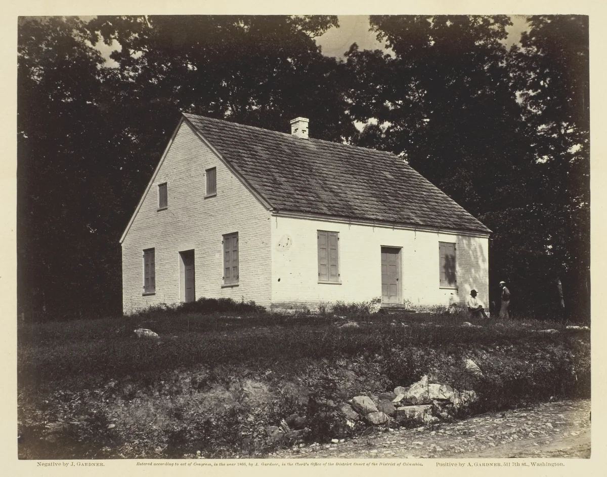 Dunker Church, Battle-Field of Antietam, Maryland by James Gardner, photograph, 1863