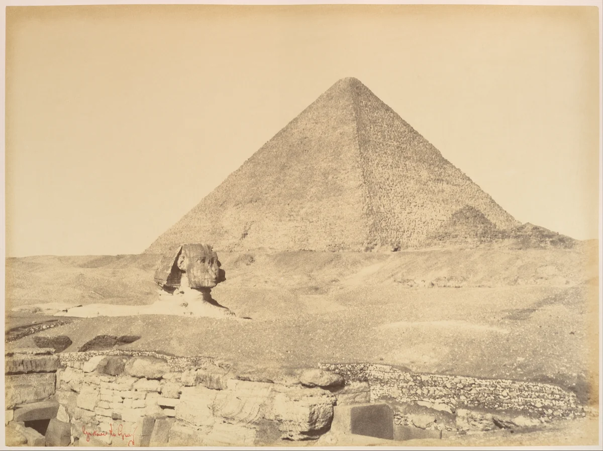 Pyramides de Gizèh by Gustave Le Gray, photograph, 1865-1869