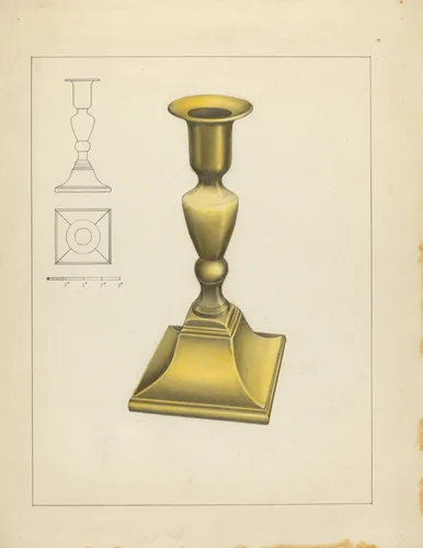 Candlestick by Philip Johnson, index of american design, 1937