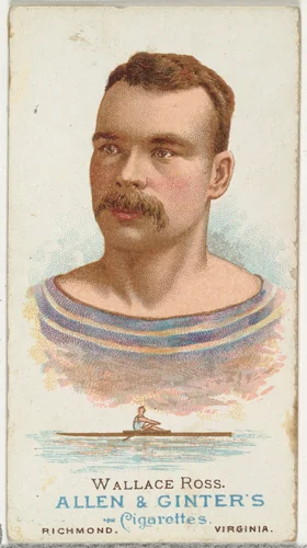 Wallace Ross, Oarsman, from World's Champions, Series 1 (N28) for Allen & Ginter Cigarettes by Allen & Ginter, print, 1887