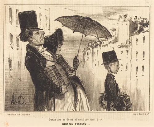 Douze ans et demi et trois premiers prix by Honoré Daumier, print, 1839