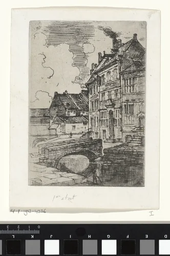 Kleine Looiersstraat te Maastricht by Alexander Schaepkens, print, 1830-1899