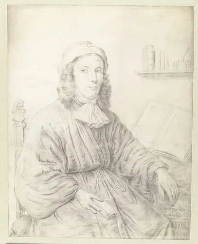 Portret van C. te 's-Gravezande by Dirk Druyf, drawing, 1666