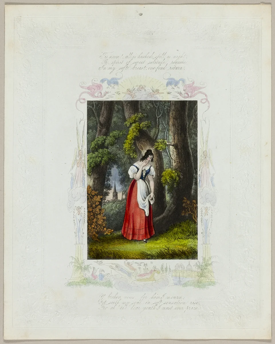 'Tis Noon (valentine) by Unknown Artist, other, 1835-1845