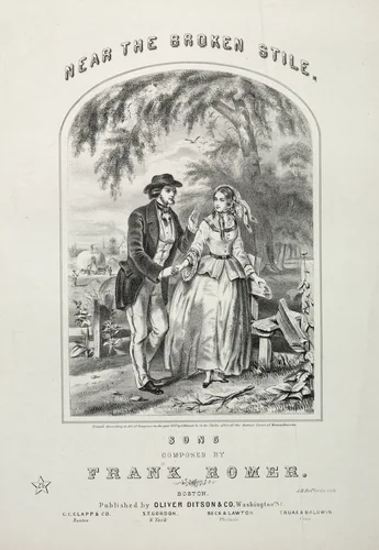 Near the Broken Stile - Sheet Music Cover by Winslow Homer, print, 1852-1862