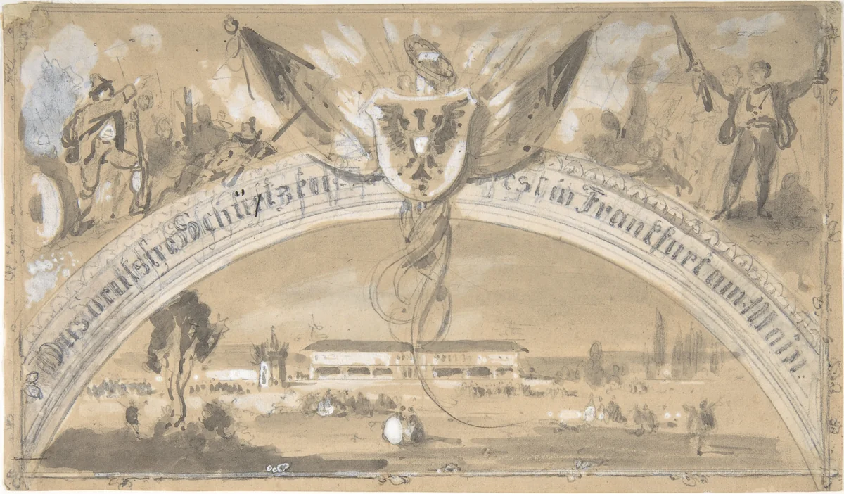 Illustration for Civic Celebration (?) by anonymous, drawing, 1800-1900