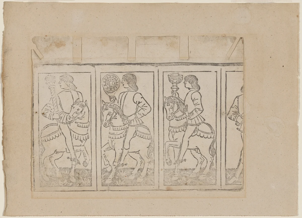 Playing Cards by Italian 15th Century, print, 1470