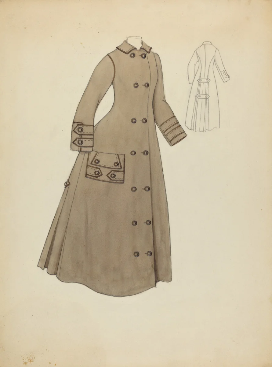 Coat by Roberta Spicer, index of american design, 1935-1942