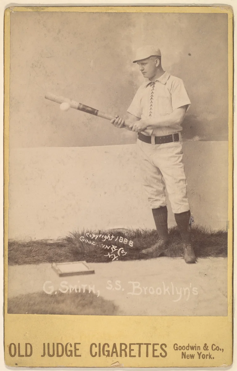 G. Smith, Shortstop, Brooklyn, from the series Old Judge Cigarettes by Goodwin & Company, photograph, 1888