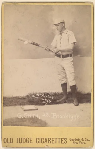 G. Smith, Shortstop, Brooklyn, from the series Old Judge Cigarettes by Goodwin & Company, photograph, 1888
