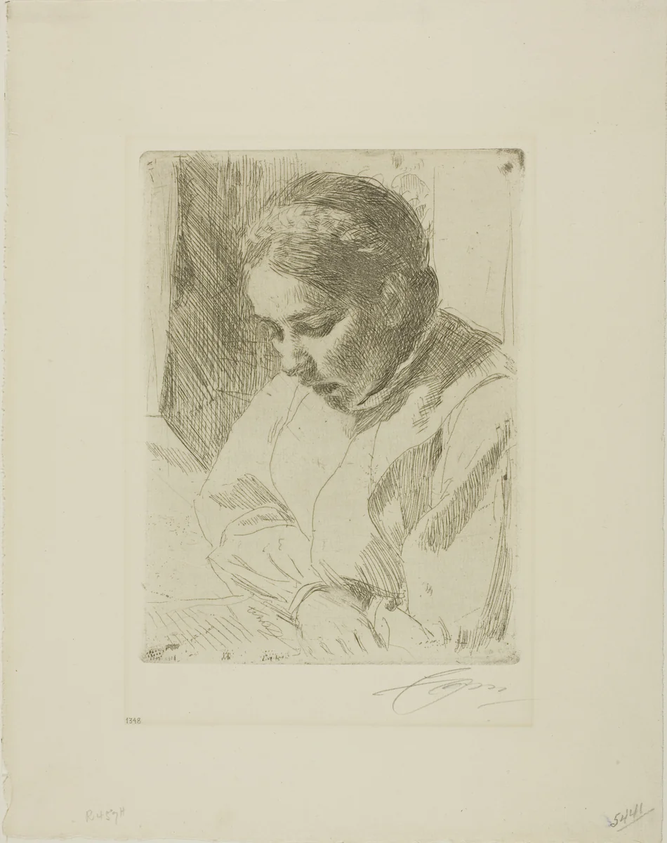 At Prayer by Anders Zorn, print, 1911
