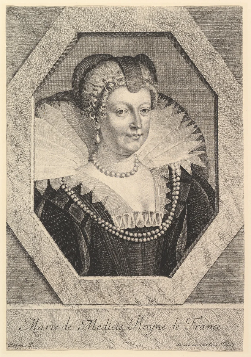 Marie de Medicis, reine de France by Jean Morin, print, 1605-1650