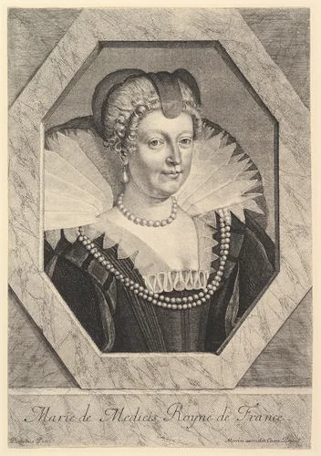 Marie de Medicis, reine de France by Jean Morin, print, 1605-1650