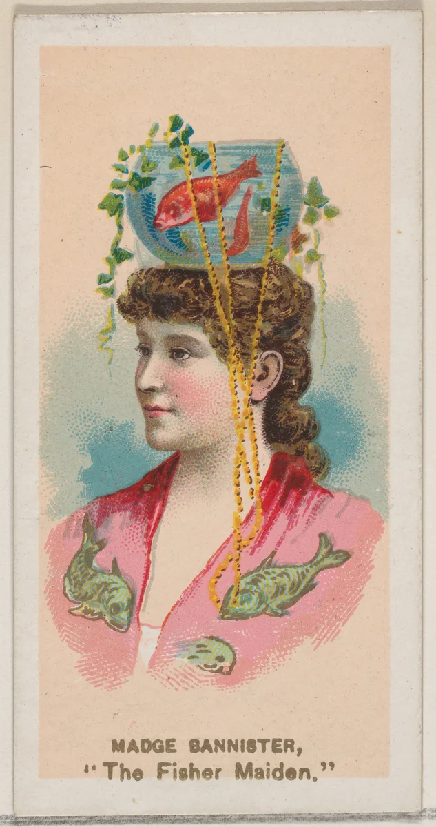 Madge Bannister as "The Fisher Maiden," from the series Fancy Dress Ball Costumes (N73) for Duke brand cigarettes by W. Duke, Sons & Co., print, 1889
