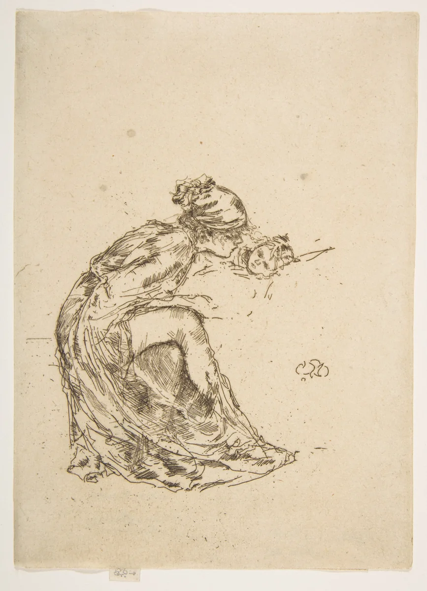 Cameo, No. 1 (Mother and Child) by James McNeill Whistler, print, 1880-1903