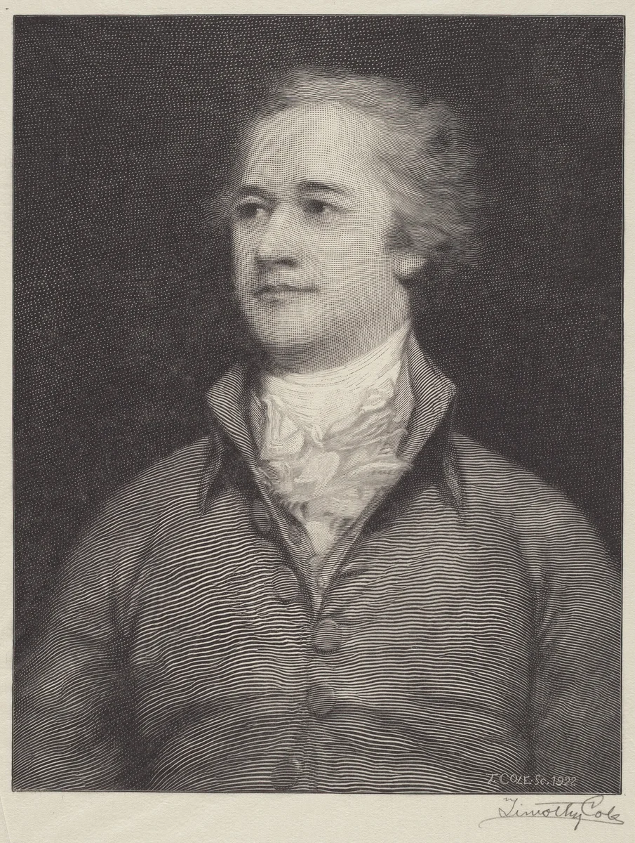 Alexander Hamilton by Timothy Cole, print, 1922