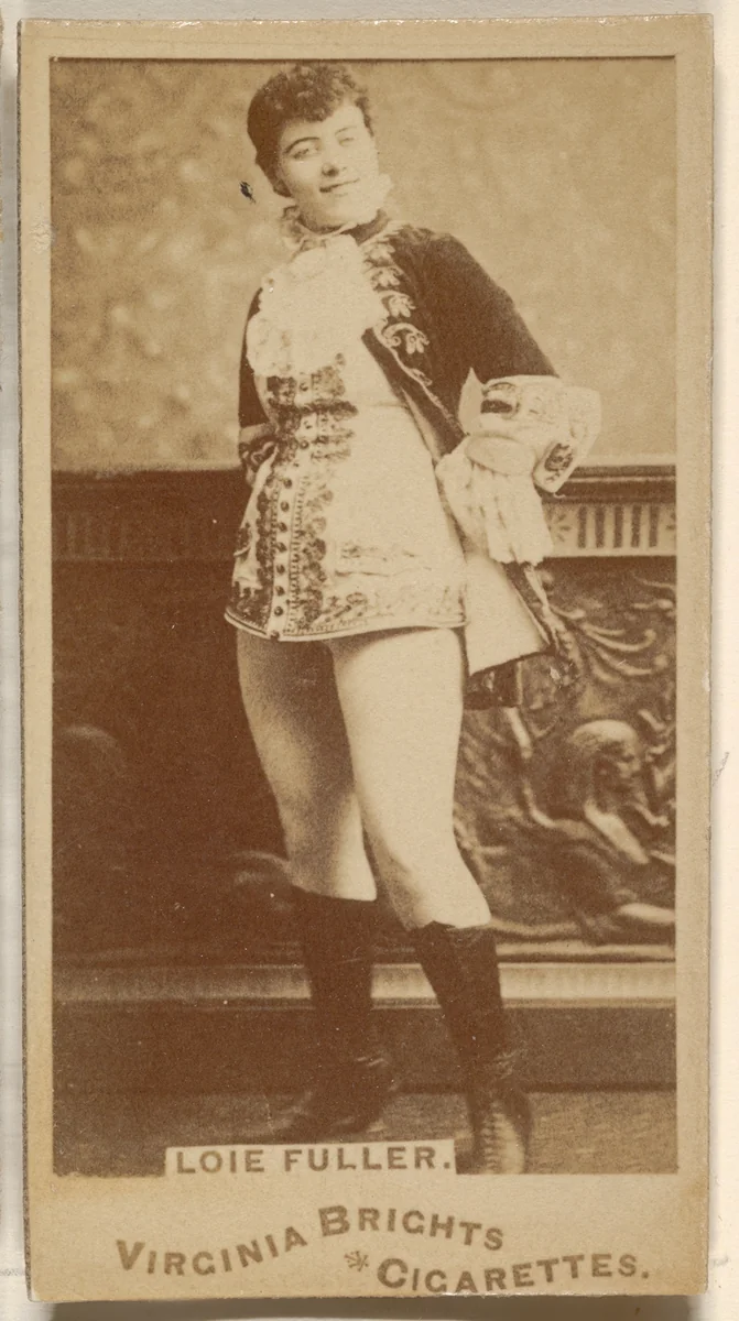 Loie Fuller, from the Actors and Actresses series (N45, Type 1) for Virginia Brights Cigarettes by Allen & Ginter, photograph, 1885-1891