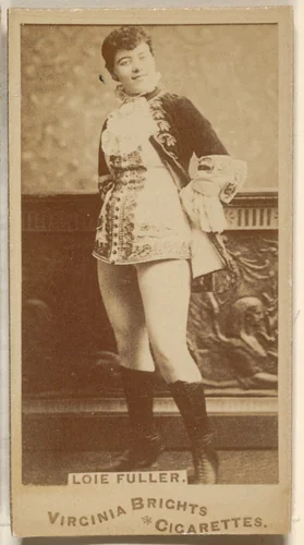 Loie Fuller, from the Actors and Actresses series (N45, Type 1) for Virginia Brights Cigarettes by Allen & Ginter, photograph, 1885-1891