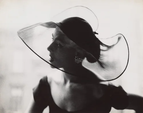 Translucent Hat by Lillian Bassman, photograph, 1945-1955
